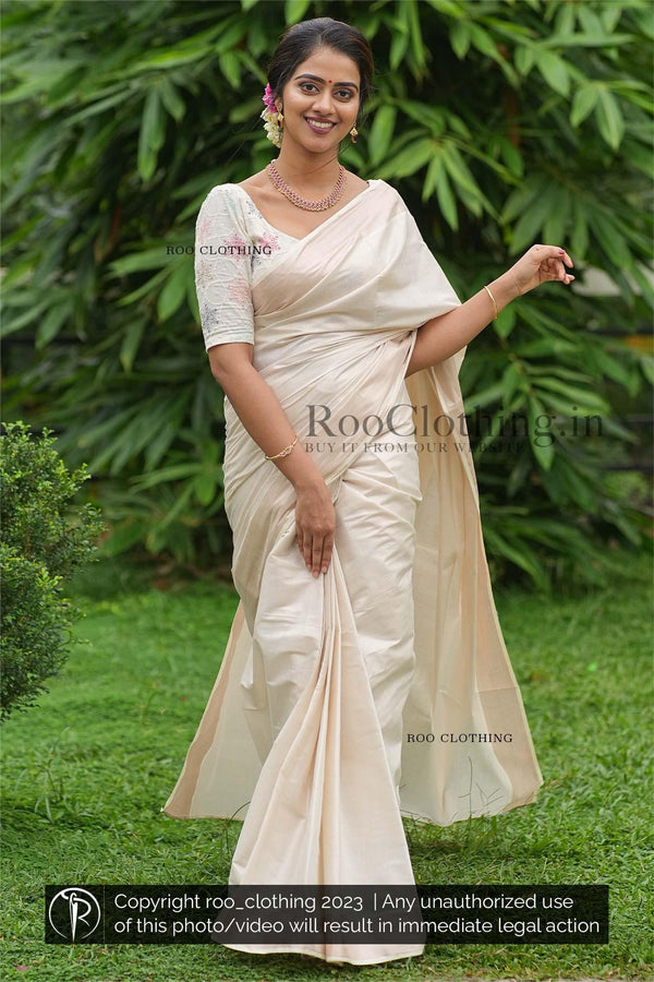 Tissue Saree with unstitched blouse piece